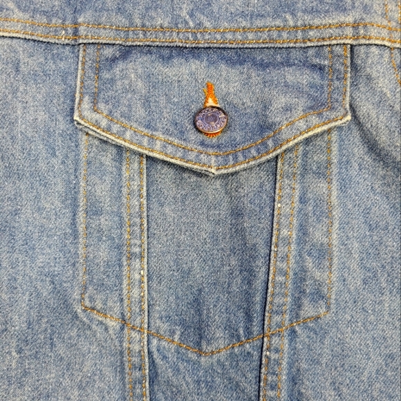 Vintage 80s Chicago B.L.U.E.S. Denim Vest XXL – Union Made USA – Cut-Off A41 - Picture 5 of 13